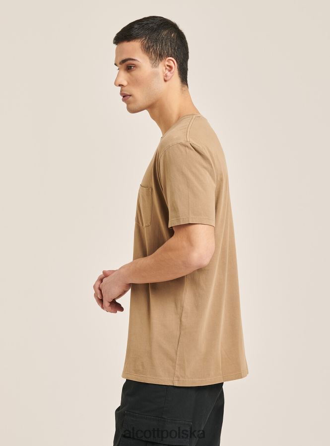 odzież Alcott maglietta girocollo con taschino in cotone c0214 niebieski mężczyźni 2TXFF61143