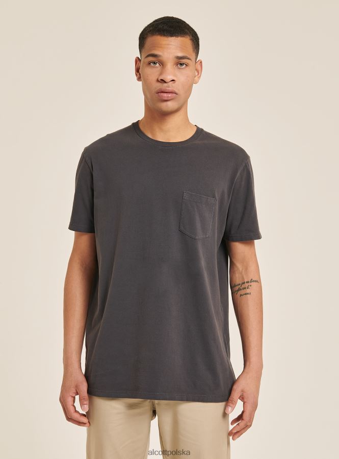 odzież Alcott maglietta girocollo con taschino in cotone c0214 niebieski mężczyźni 2TXFF6775