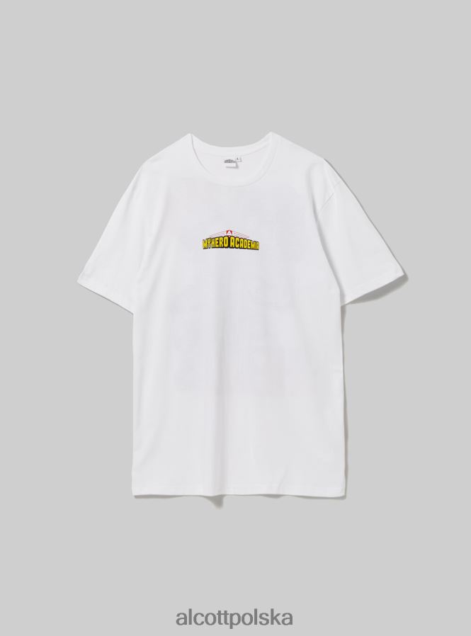 odzież Alcott moja koszulka Hero Academia w3 biały mężczyźni 2TXFF6656