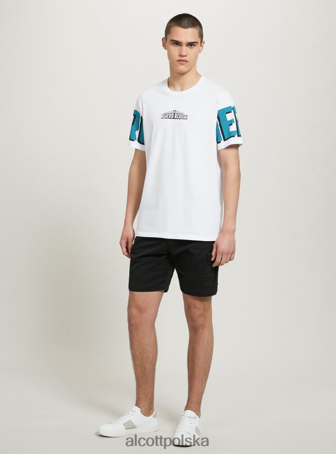 odzież Alcott moja koszulka Hero Academia w3 biały mężczyźni 2TXFF6658