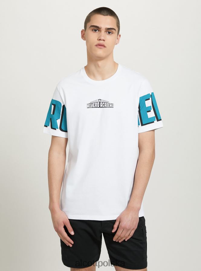 odzież Alcott moja koszulka Hero Academia w3 biały mężczyźni 2TXFF6658