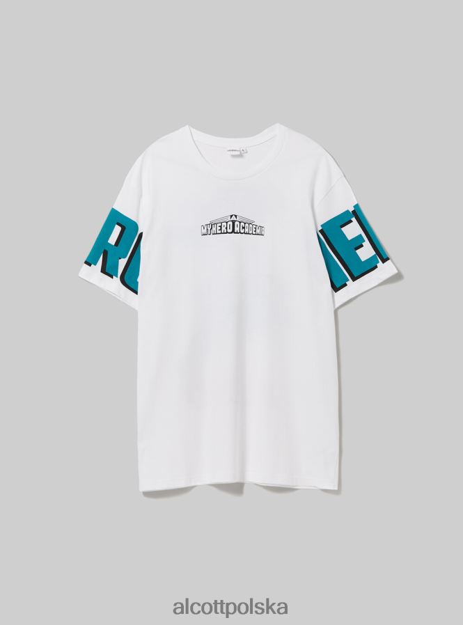 odzież Alcott moja koszulka Hero Academia w3 biały mężczyźni 2TXFF6658