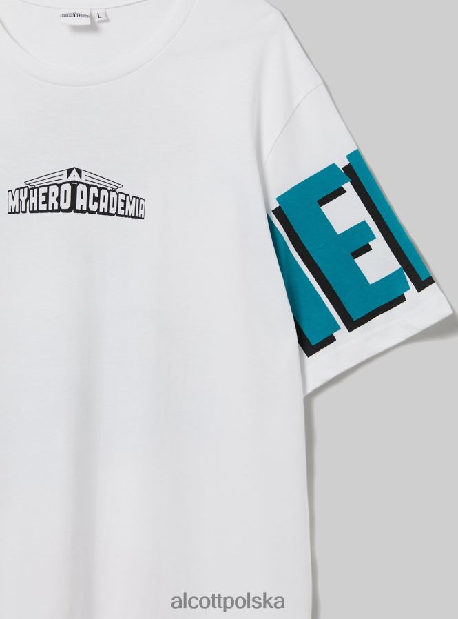odzież Alcott moja koszulka Hero Academia w3 biały mężczyźni 2TXFF6658
