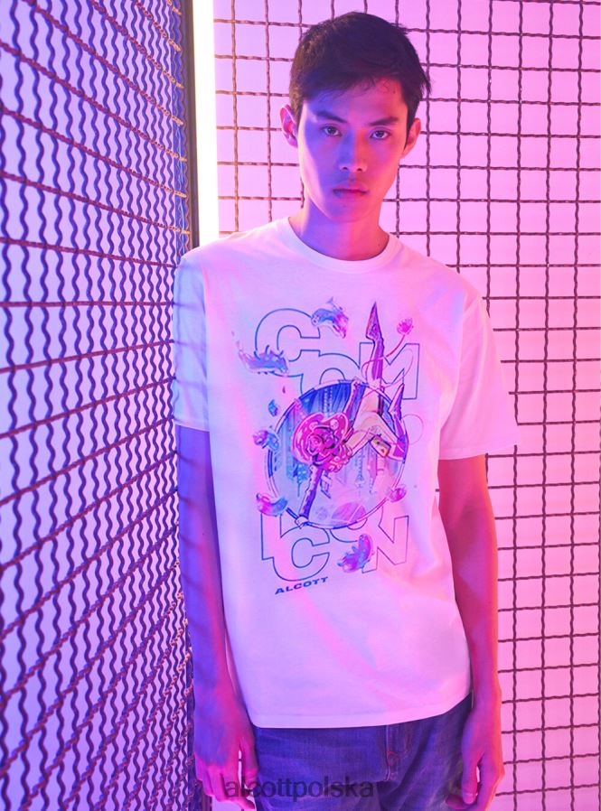 odzież Alcott oficjalna koszulka średni piasek sa2 mężczyźni 2TXFF6386