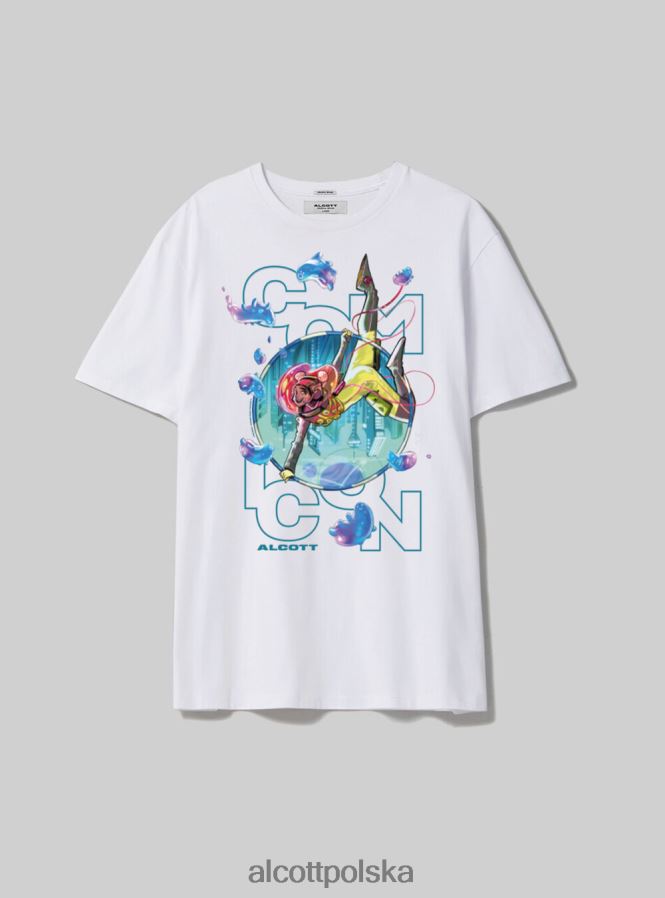 odzież Alcott oficjalna koszulka średni piasek sa2 mężczyźni 2TXFF6386