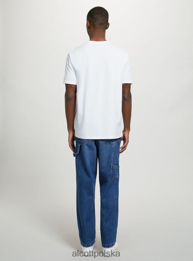 odzież Alcott oficjalna koszulka średni piasek sa2 mężczyźni 2TXFF6386