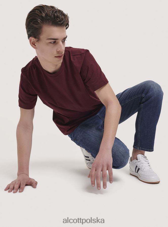 odzież Alcott podstawowa bawełniana koszulka biały mężczyźni 2TXFF61140