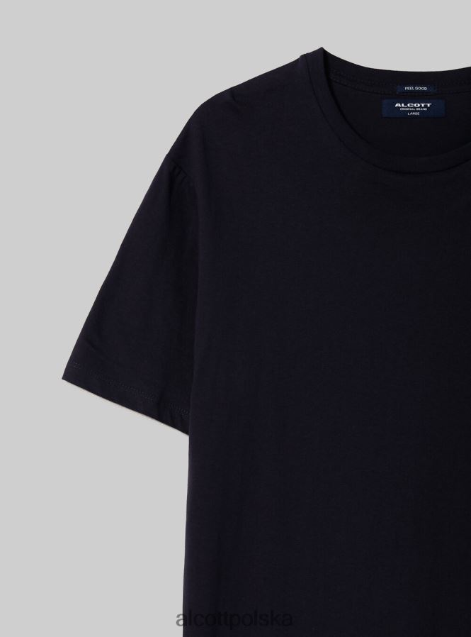 odzież Alcott podstawowa bawełniana koszulka biały mężczyźni 2TXFF6679