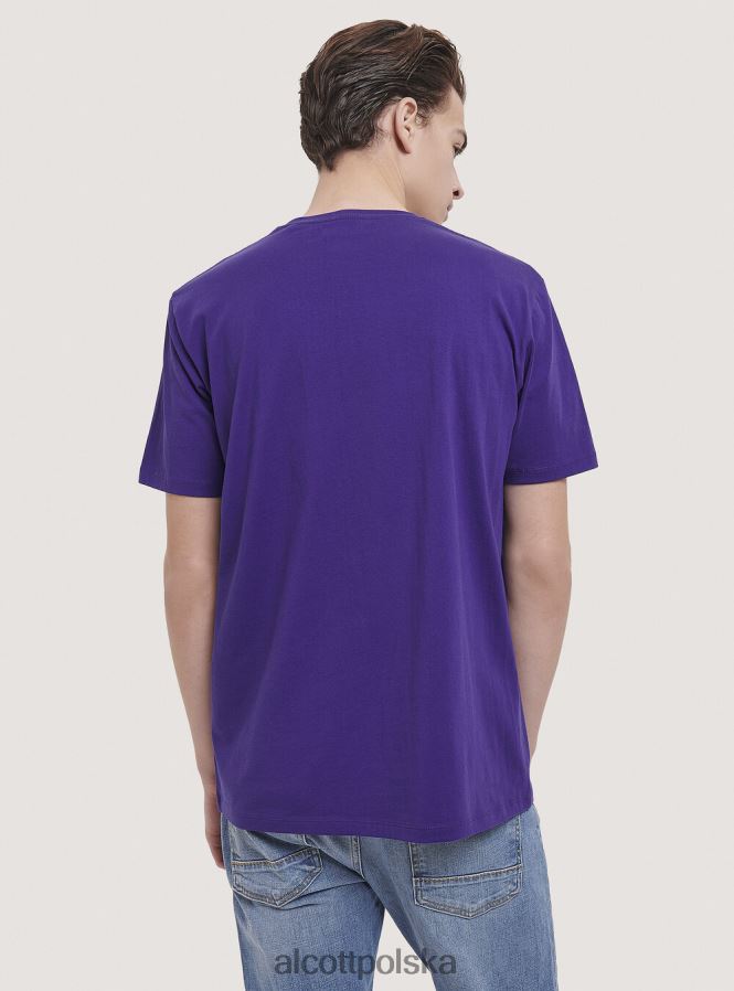 odzież Alcott podstawowa bawełniana koszulka biały mężczyźni 2TXFF6770