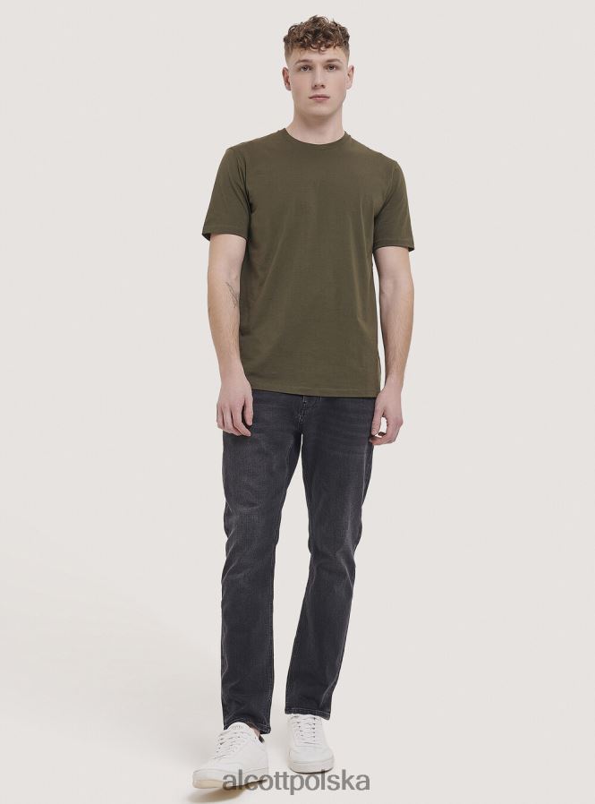 odzież Alcott podstawowa bawełniana koszulka biały mężczyźni 2TXFF6780