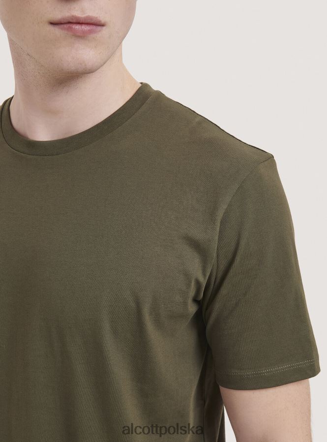 odzież Alcott podstawowa bawełniana koszulka biały mężczyźni 2TXFF6780