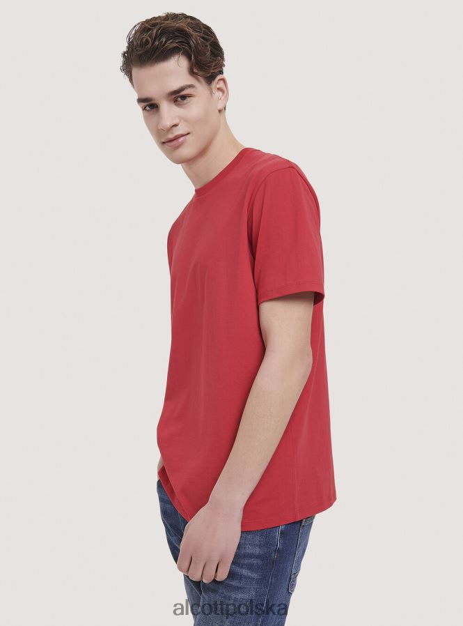 odzież Alcott podstawowa bawełniana koszulka biały mężczyźni 2TXFF6781