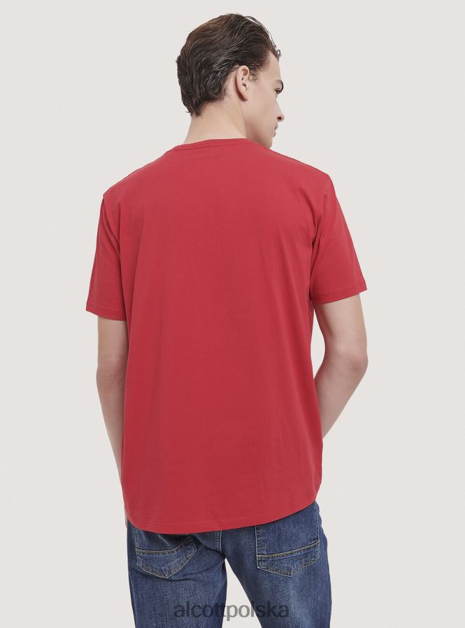 odzież Alcott podstawowa bawełniana koszulka biały mężczyźni 2TXFF6781