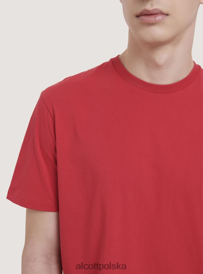 odzież Alcott podstawowa bawełniana koszulka biały mężczyźni 2TXFF6781