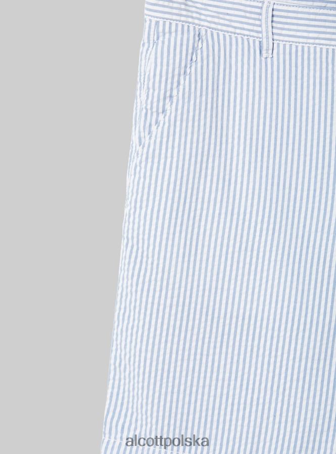 odzież Alcott Bawełniane bermudy w paski az3 lazurowe światło mężczyźni 2TXFF6608