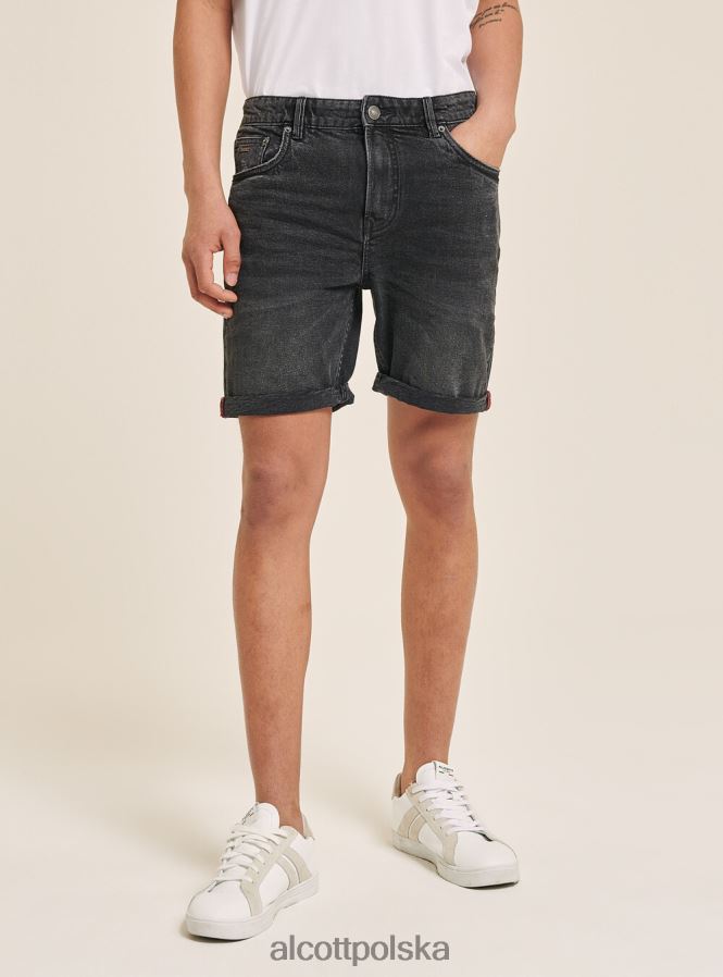 odzież Alcott Bermudy z barwionej, elastycznej bawełny o diagonalnym splocie bg3 beżowy jasny mężczyźni 2TXFF61079