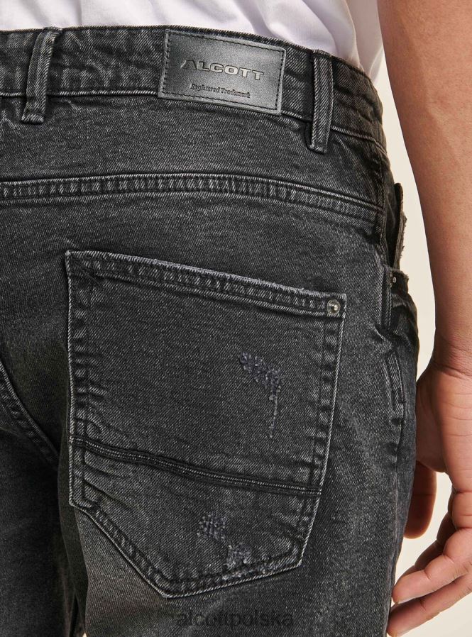 odzież Alcott Bermudy z barwionej, elastycznej bawełny o diagonalnym splocie bg3 beżowy jasny mężczyźni 2TXFF61079