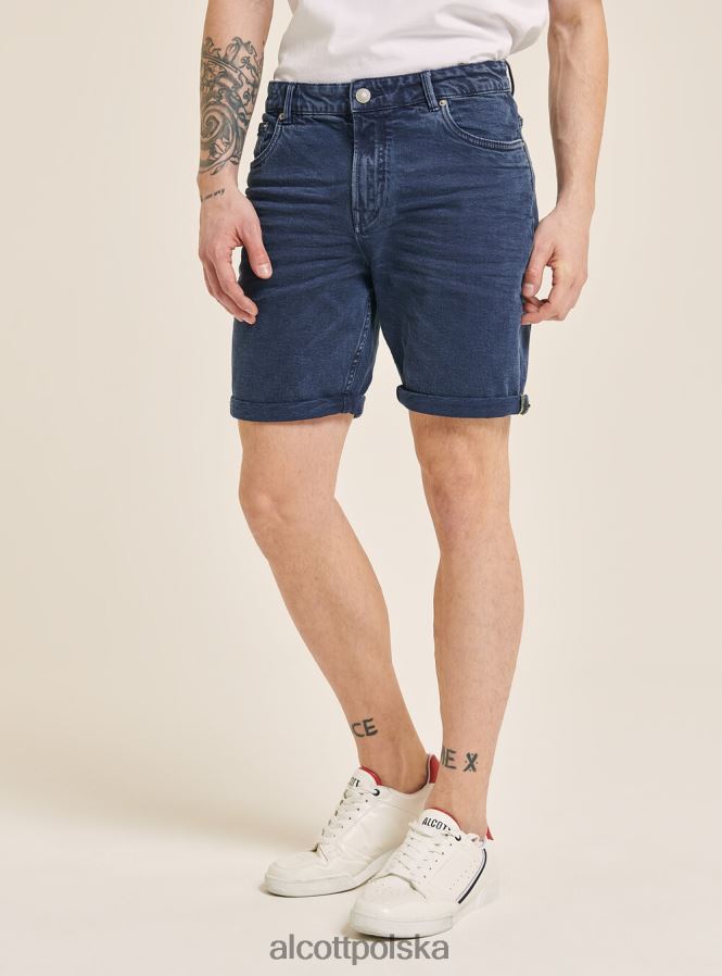 odzież Alcott Bermudy z barwionej, elastycznej bawełny o diagonalnym splocie bg3 beżowy jasny mężczyźni 2TXFF61122