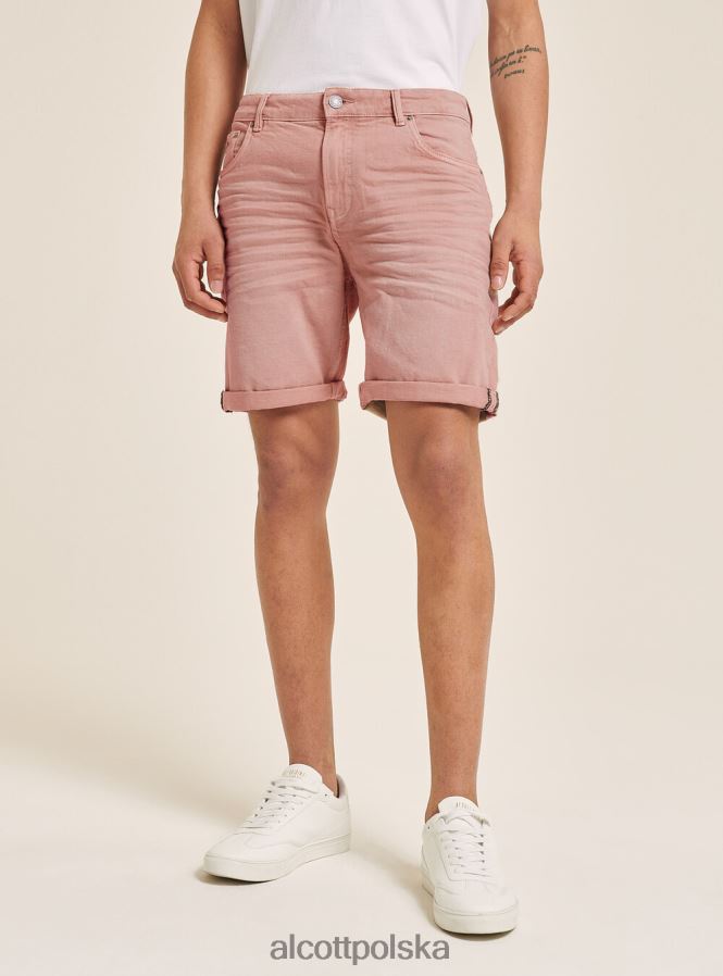 odzież Alcott Bermudy z barwionej, elastycznej bawełny o diagonalnym splocie bg3 beżowy jasny mężczyźni 2TXFF6893