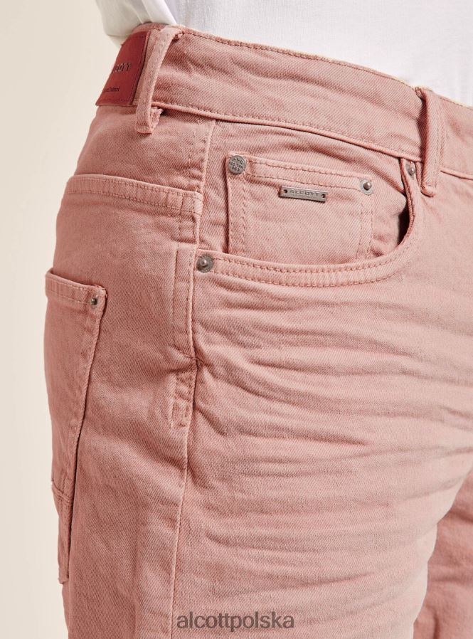 odzież Alcott Bermudy z barwionej, elastycznej bawełny o diagonalnym splocie bg3 beżowy jasny mężczyźni 2TXFF6893