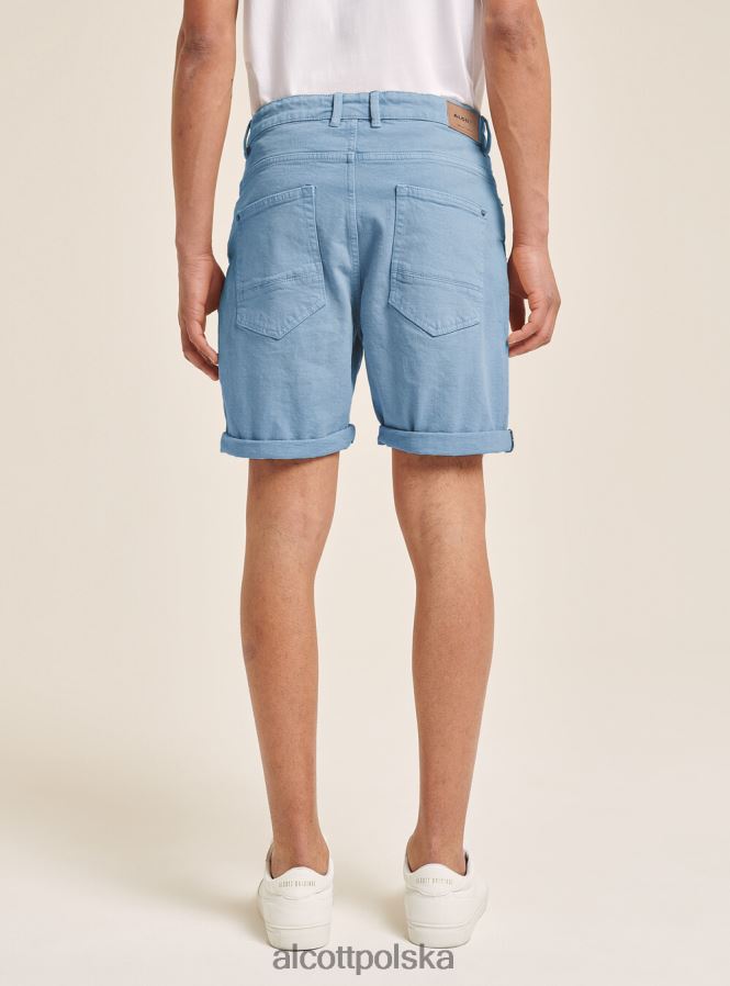 odzież Alcott Bermudy z barwionej, elastycznej bawełny o diagonalnym splocie bg3 beżowy jasny mężczyźni 2TXFF6904