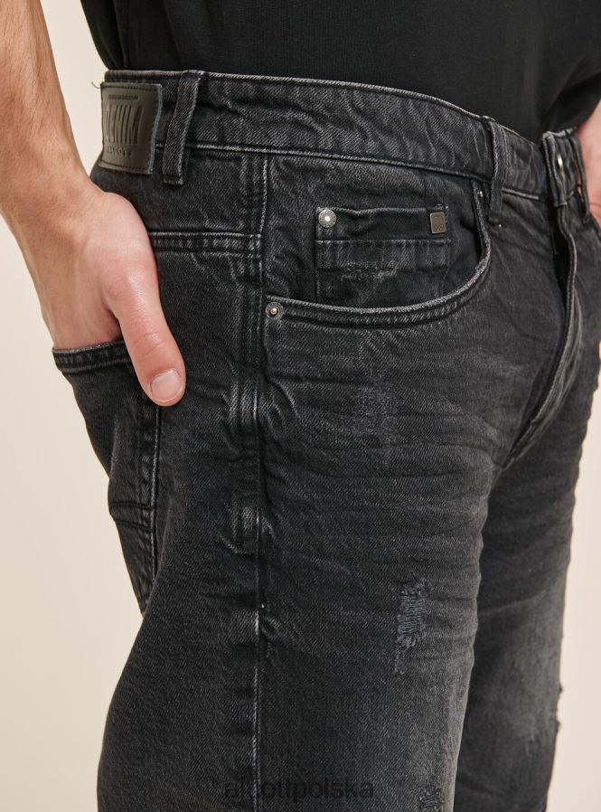 odzież Alcott Dżinsowe bermudy o regularnym kroju czarny mężczyźni 2TXFF61075