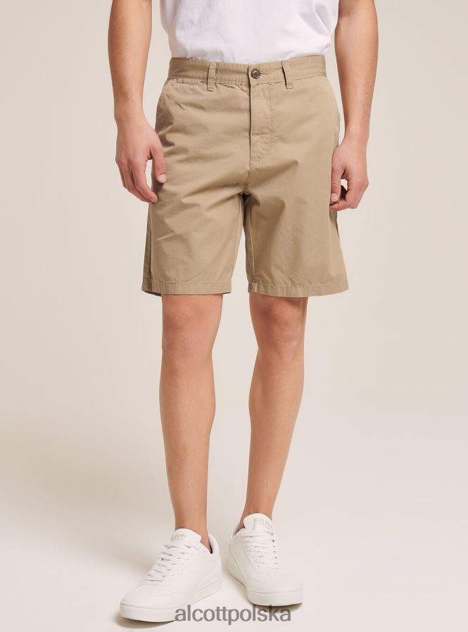 odzież Alcott Gładkie bermudy z diagonalu na1 granatowy ciemny mężczyźni 2TXFF61105