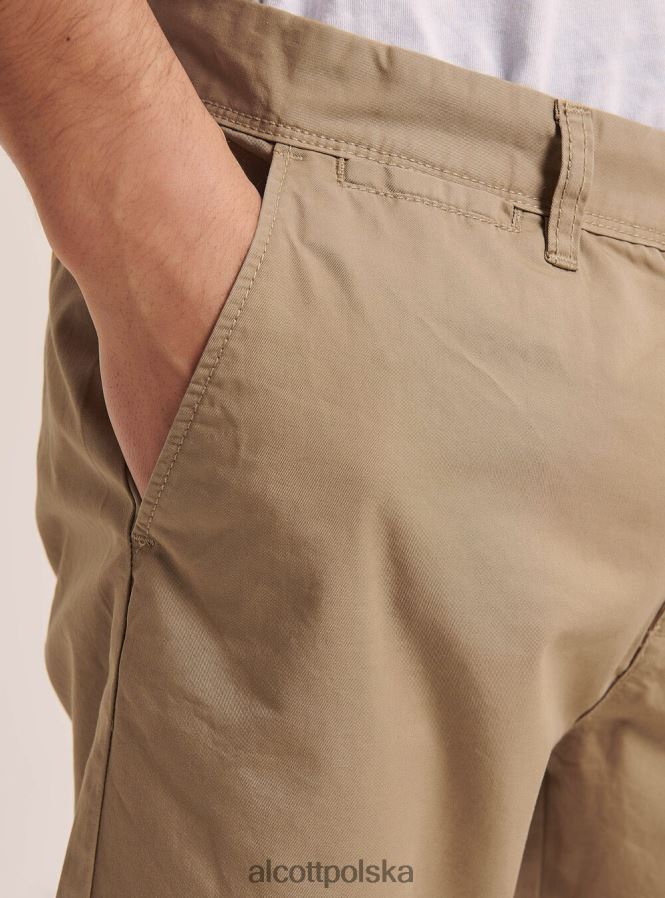 odzież Alcott Gładkie bermudy z diagonalu na1 granatowy ciemny mężczyźni 2TXFF61105