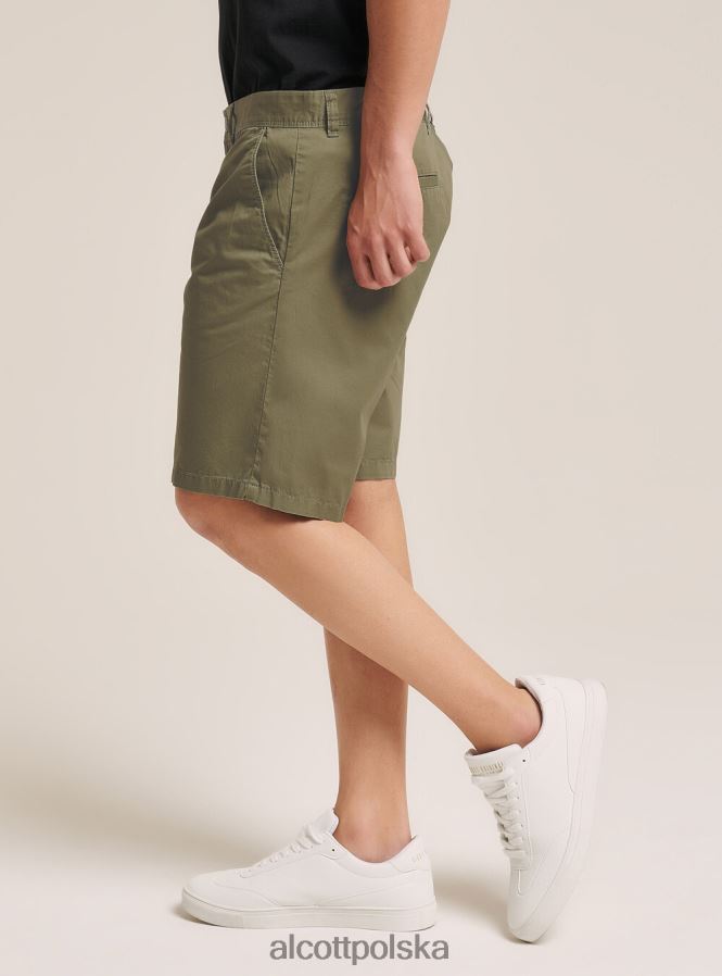 odzież Alcott Gładkie bermudy z diagonalu na1 granatowy ciemny mężczyźni 2TXFF6735