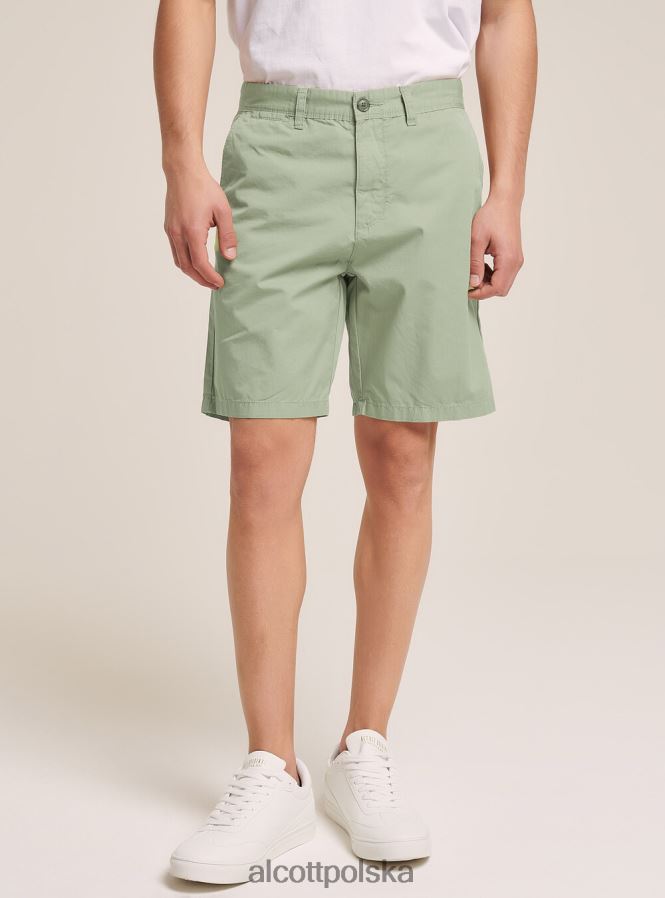 odzież Alcott Gładkie bermudy z diagonalu na1 granatowy ciemny mężczyźni 2TXFF6736