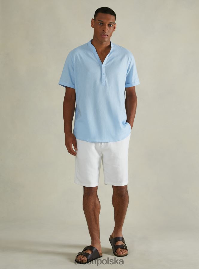 odzież Alcott Lniane bermudy ze sznurkiem w talii bg2 beżowy średni mężczyźni 2TXFF61168