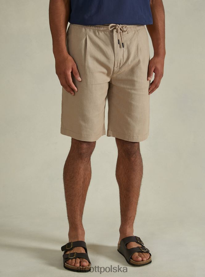 odzież Alcott Lniane bermudy ze sznurkiem wh2 biały mężczyźni 2TXFF61038
