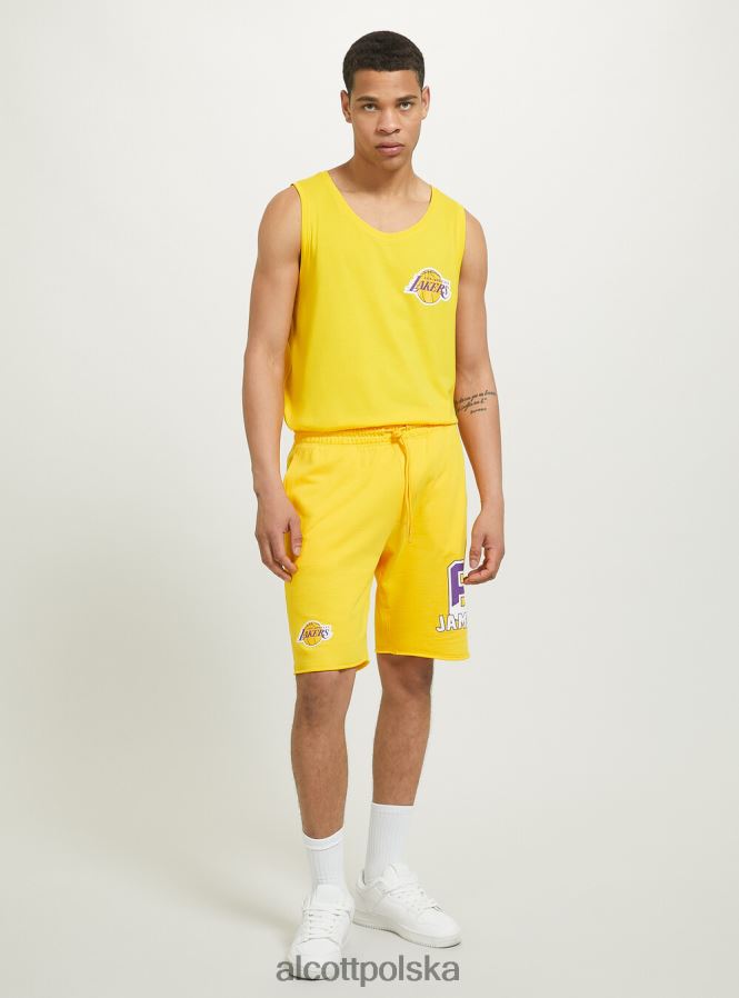 odzież Alcott NBA Bermudy tak, żółty średni mężczyźni 2TXFF61022