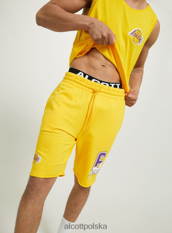 odzież Alcott NBA Bermudy tak, żółty średni mężczyźni 2TXFF61022