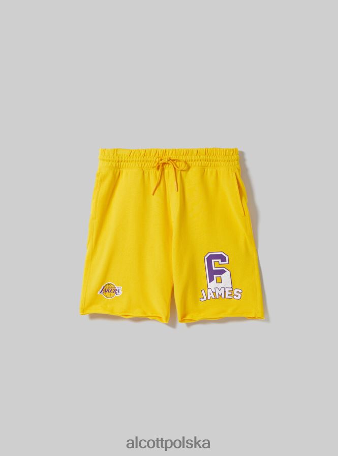 odzież Alcott NBA Bermudy tak, żółty średni mężczyźni 2TXFF61022