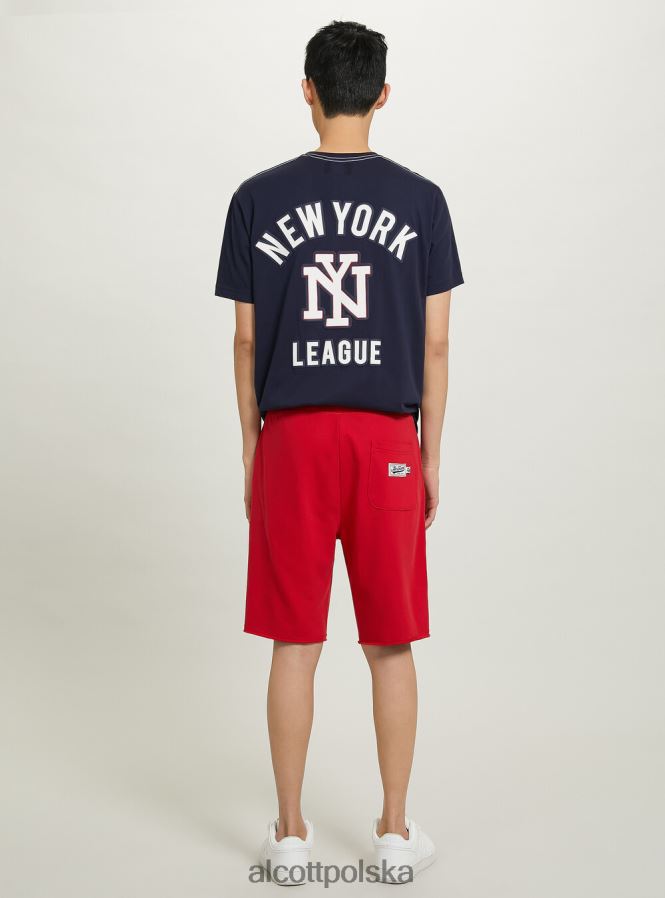 odzież Alcott Pluszowe bermudy jogger z naszywką c0020 złamana biel mężczyźni 2TXFF61139