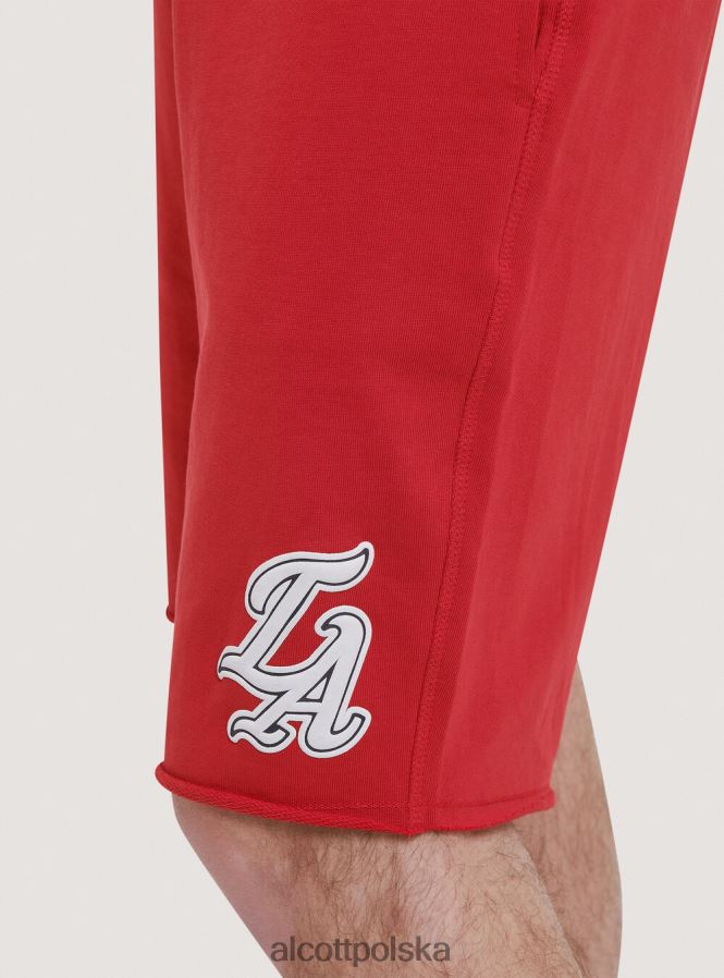 odzież Alcott Pluszowe bermudy jogger z naszywką c0020 złamana biel mężczyźni 2TXFF61139