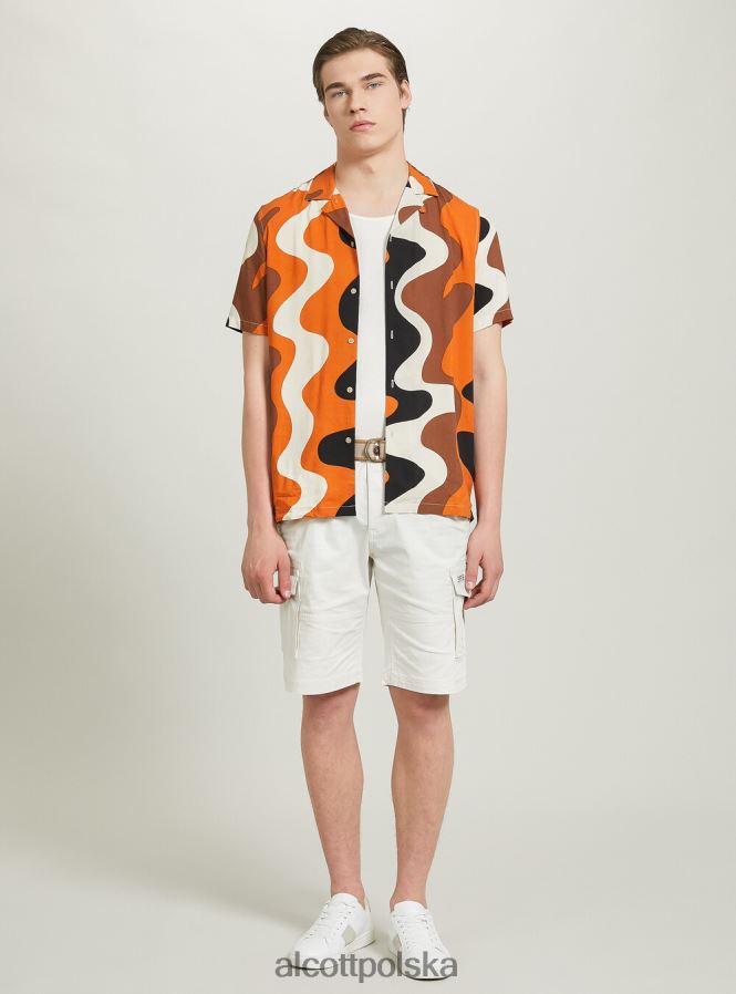 odzież Alcott bawełniane bermudy cargo z płóciennym paskiem ky2 kaky średni mężczyźni 2TXFF6624