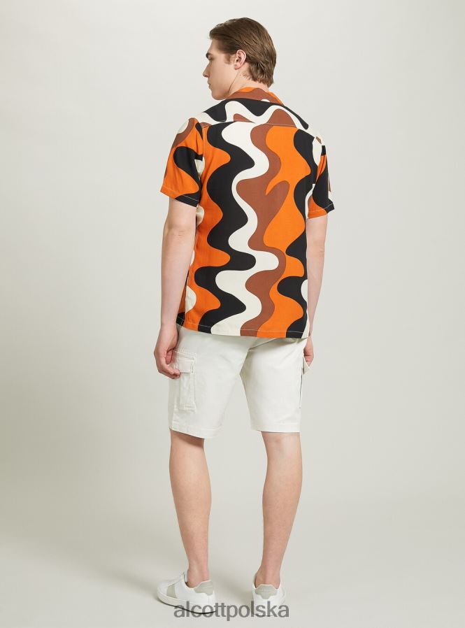 odzież Alcott bawełniane bermudy cargo z płóciennym paskiem ky2 kaky średni mężczyźni 2TXFF6624