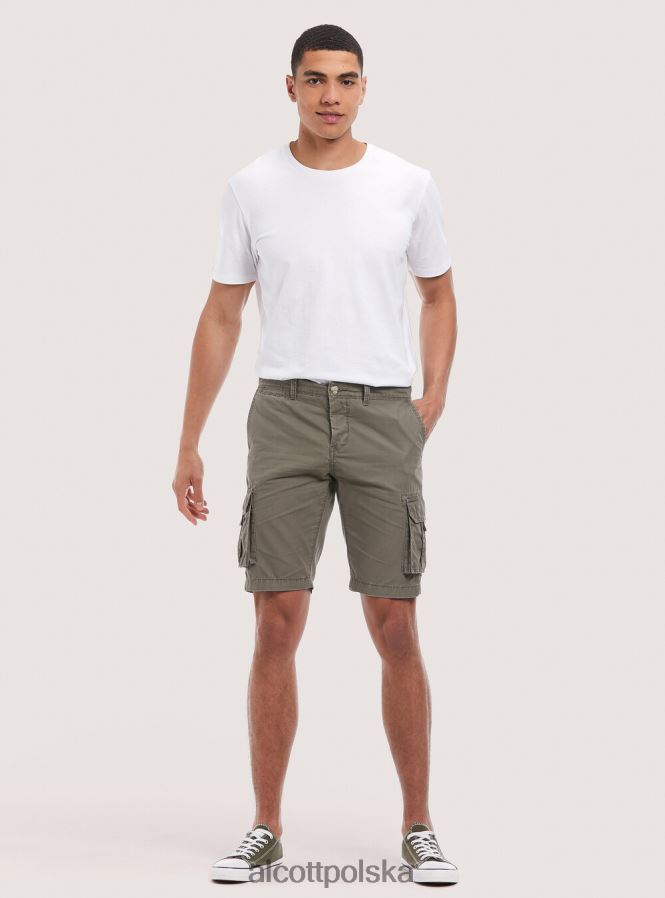 odzież Alcott bawełniane bermudy z dużymi kieszeniami c0586 ecru' mężczyźni 2TXFF6853
