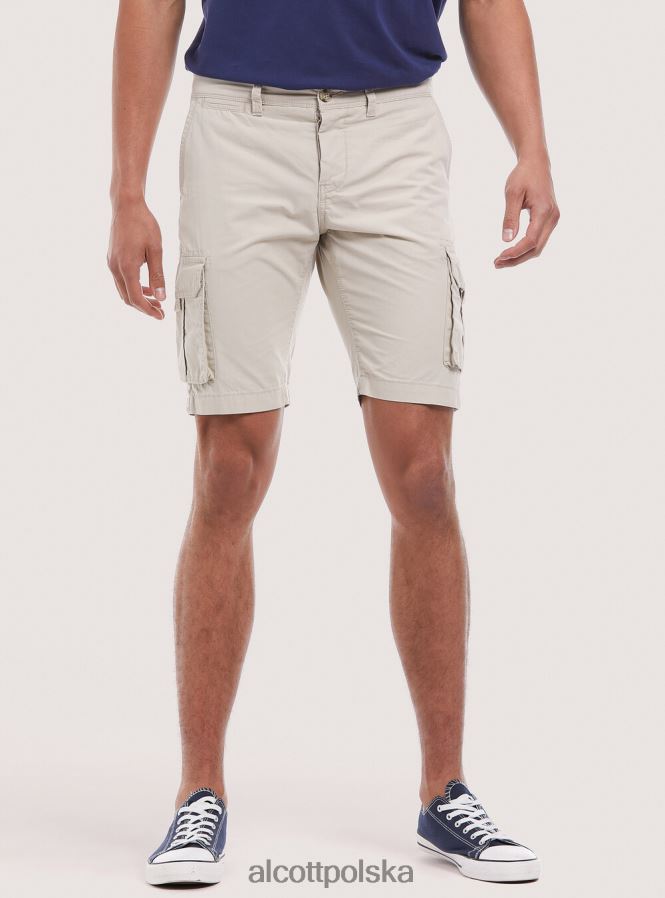 odzież Alcott bawełniane bermudy z dużymi kieszeniami c0586 ecru' mężczyźni 2TXFF6854