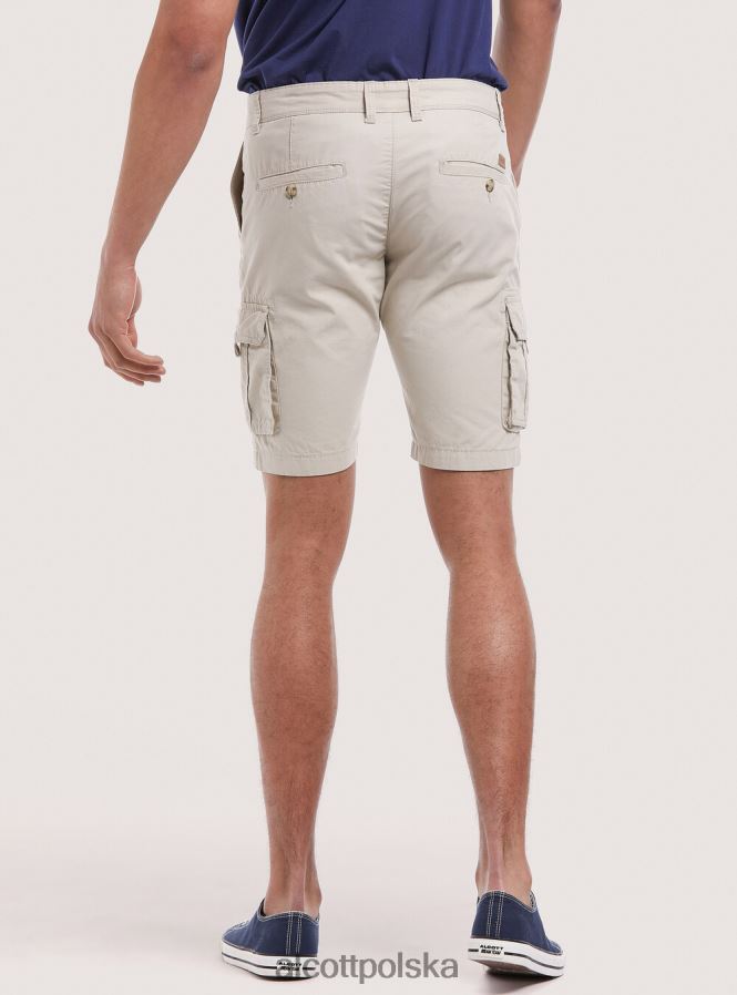 odzież Alcott bawełniane bermudy z dużymi kieszeniami c0586 ecru' mężczyźni 2TXFF6854