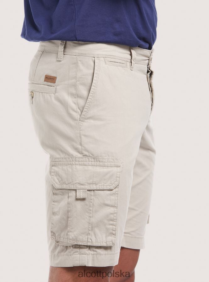 odzież Alcott bawełniane bermudy z dużymi kieszeniami c0586 ecru' mężczyźni 2TXFF6854