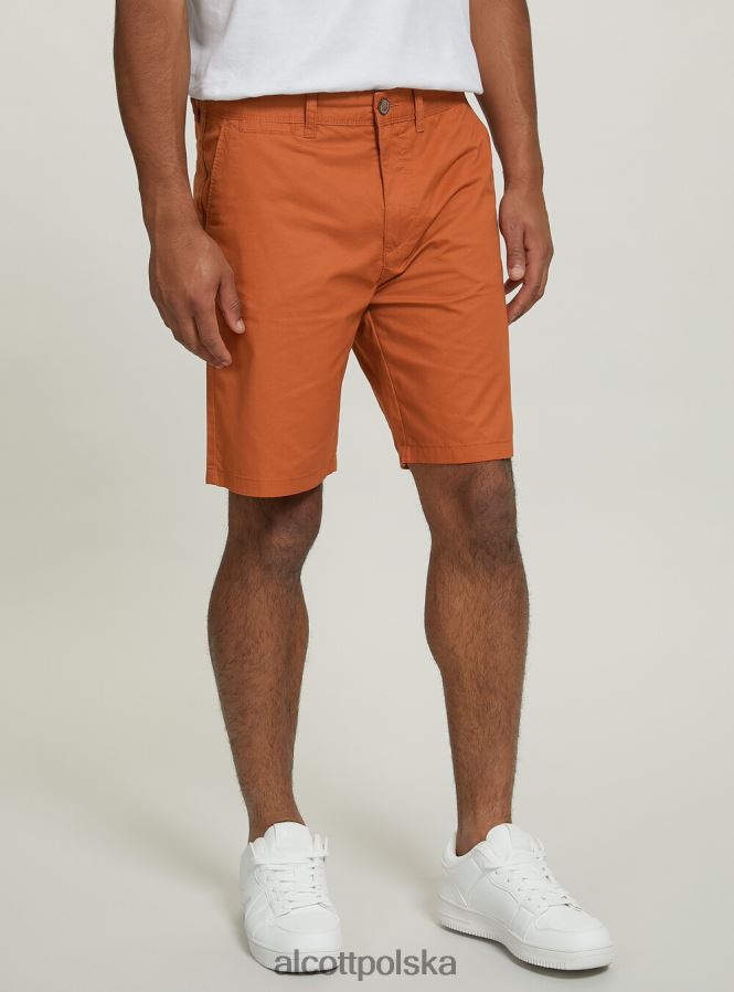 odzież Alcott gładkie bermudy z diagonalu czarny mężczyźni 2TXFF61124