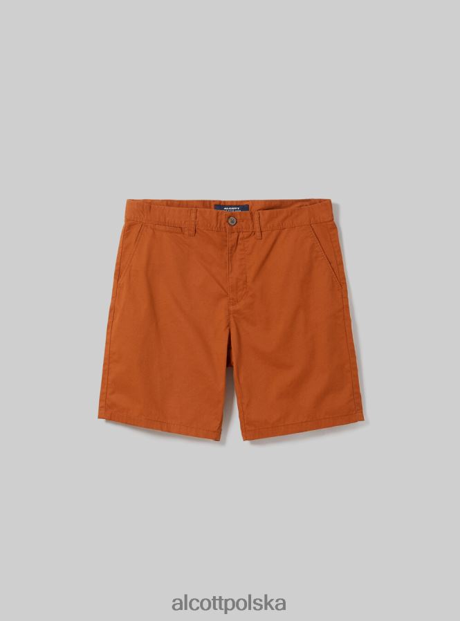 odzież Alcott gładkie bermudy z diagonalu czarny mężczyźni 2TXFF61124