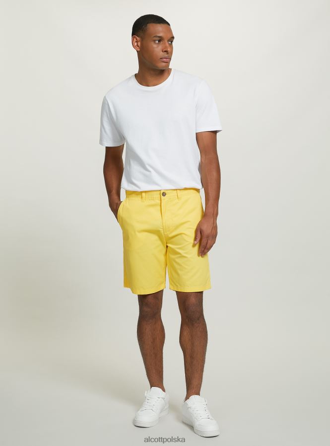 odzież Alcott gładkie bermudy z diagonalu czarny mężczyźni 2TXFF61134