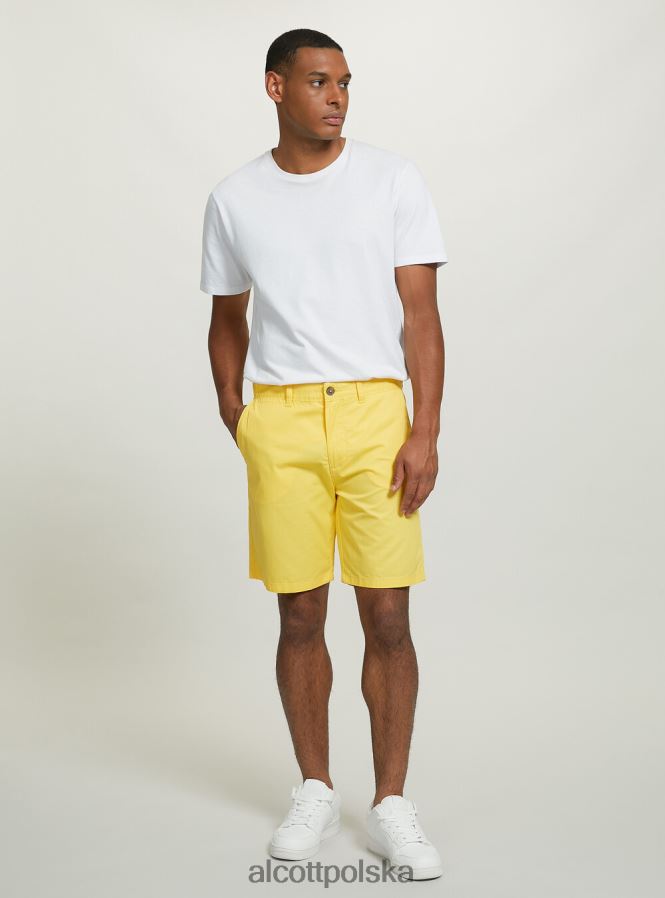 odzież Alcott gładkie bermudy z diagonalu czarny mężczyźni 2TXFF61134