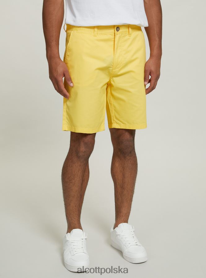 odzież Alcott gładkie bermudy z diagonalu czarny mężczyźni 2TXFF61134