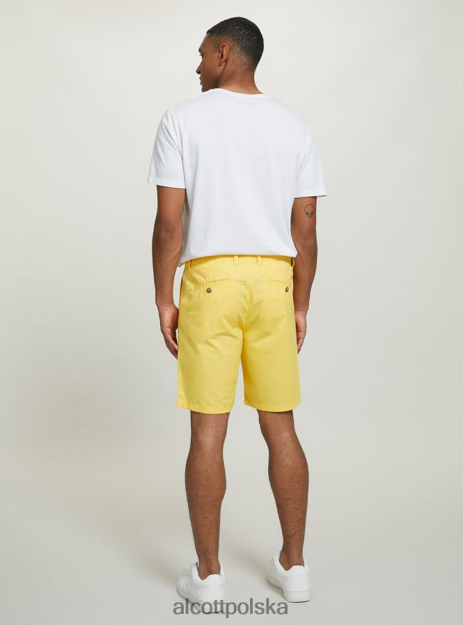 odzież Alcott gładkie bermudy z diagonalu czarny mężczyźni 2TXFF61134