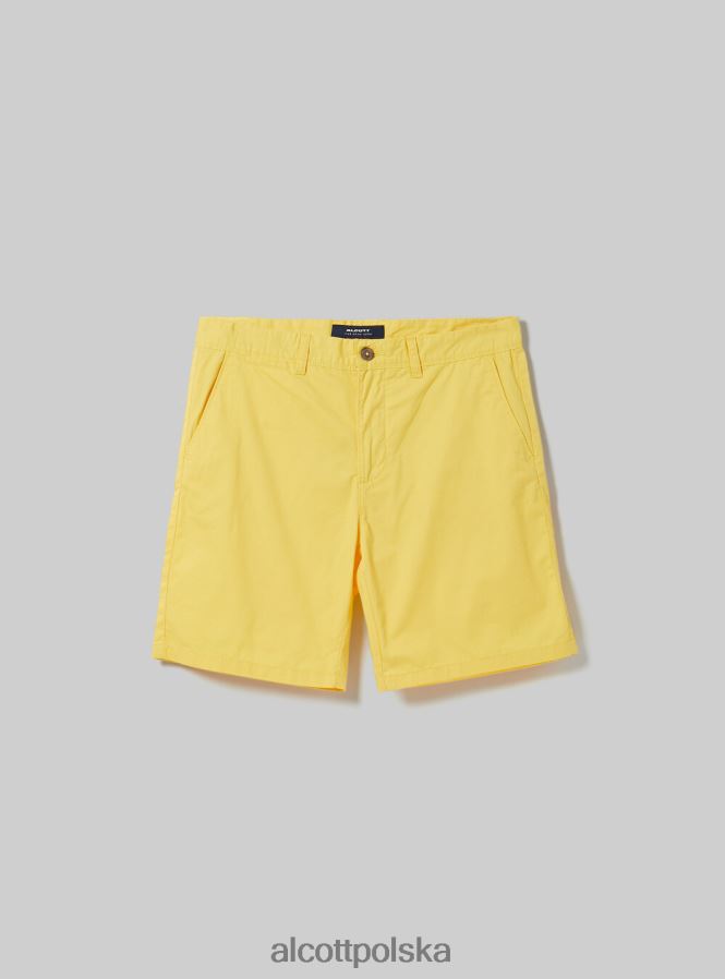 odzież Alcott gładkie bermudy z diagonalu czarny mężczyźni 2TXFF61134